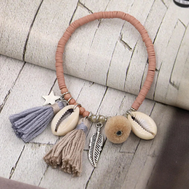 Colorful Clay Beads Bracelet