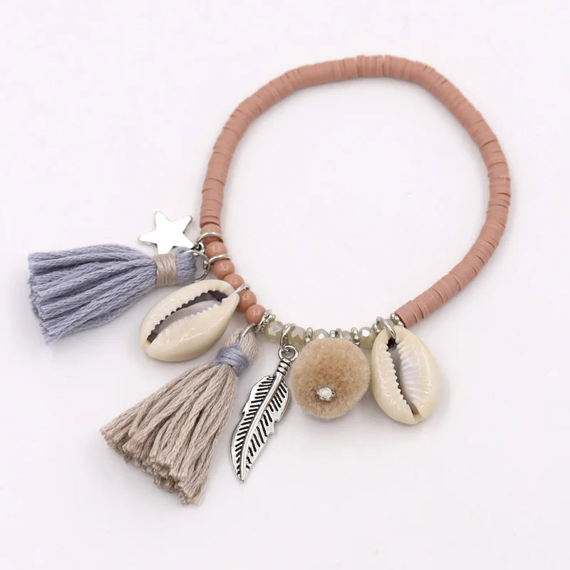 Colorful Clay Beads Bracelet