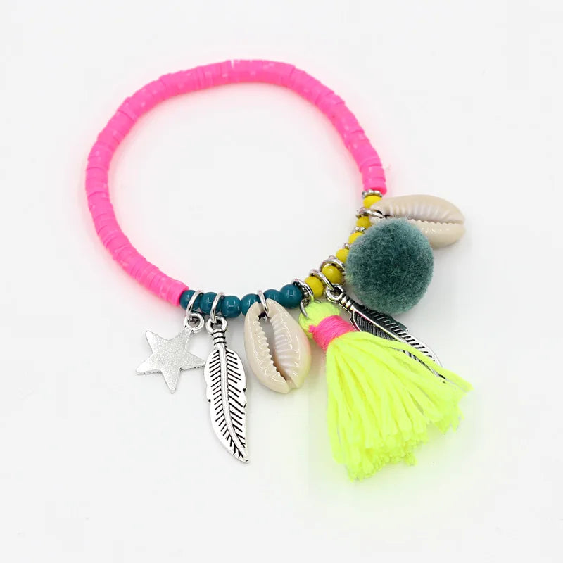 Colorful Clay Beads Bracelet