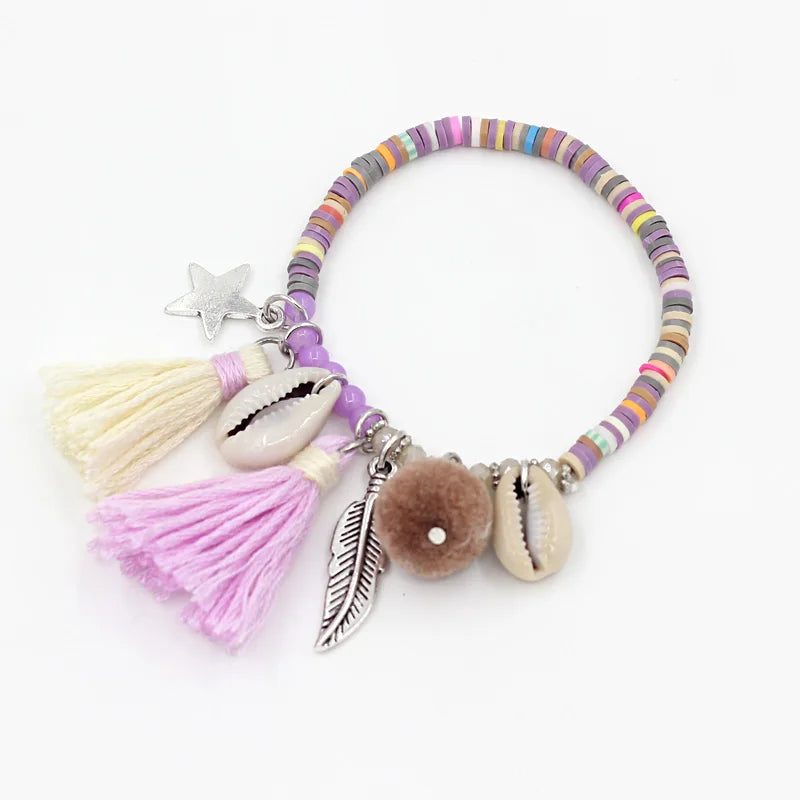 Colorful Clay Beads Bracelet