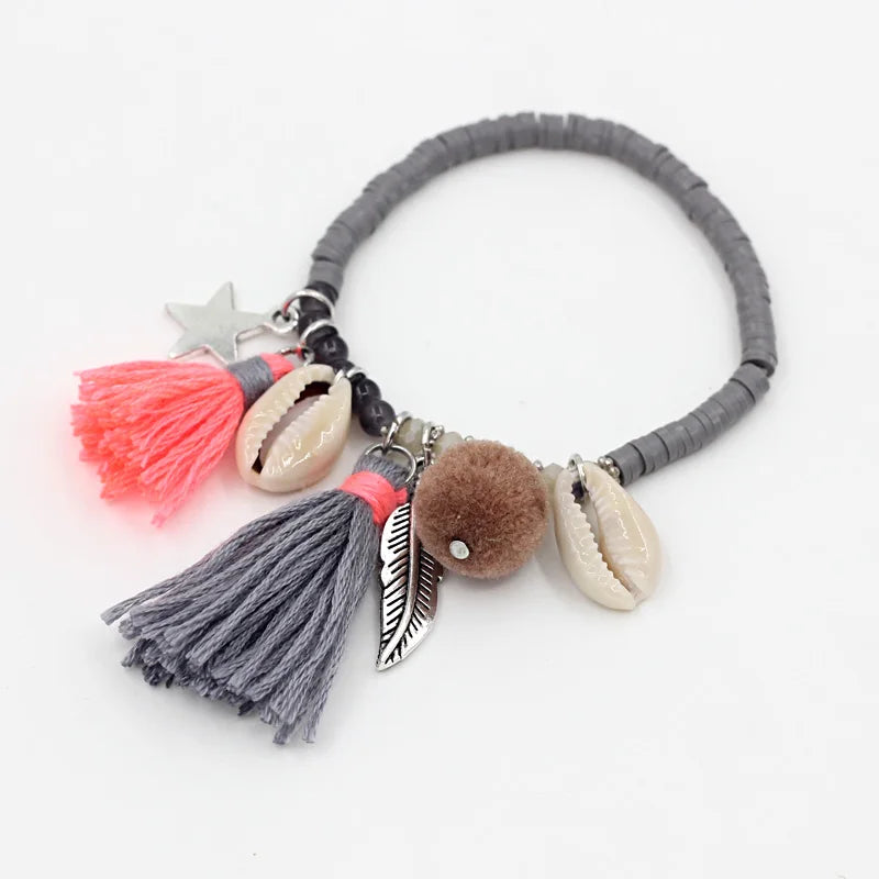 Colorful Clay Beads Bracelet