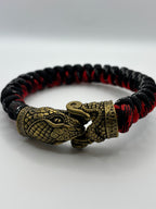 Snake Knot Bracelet with Gold Metal Snake Clasp