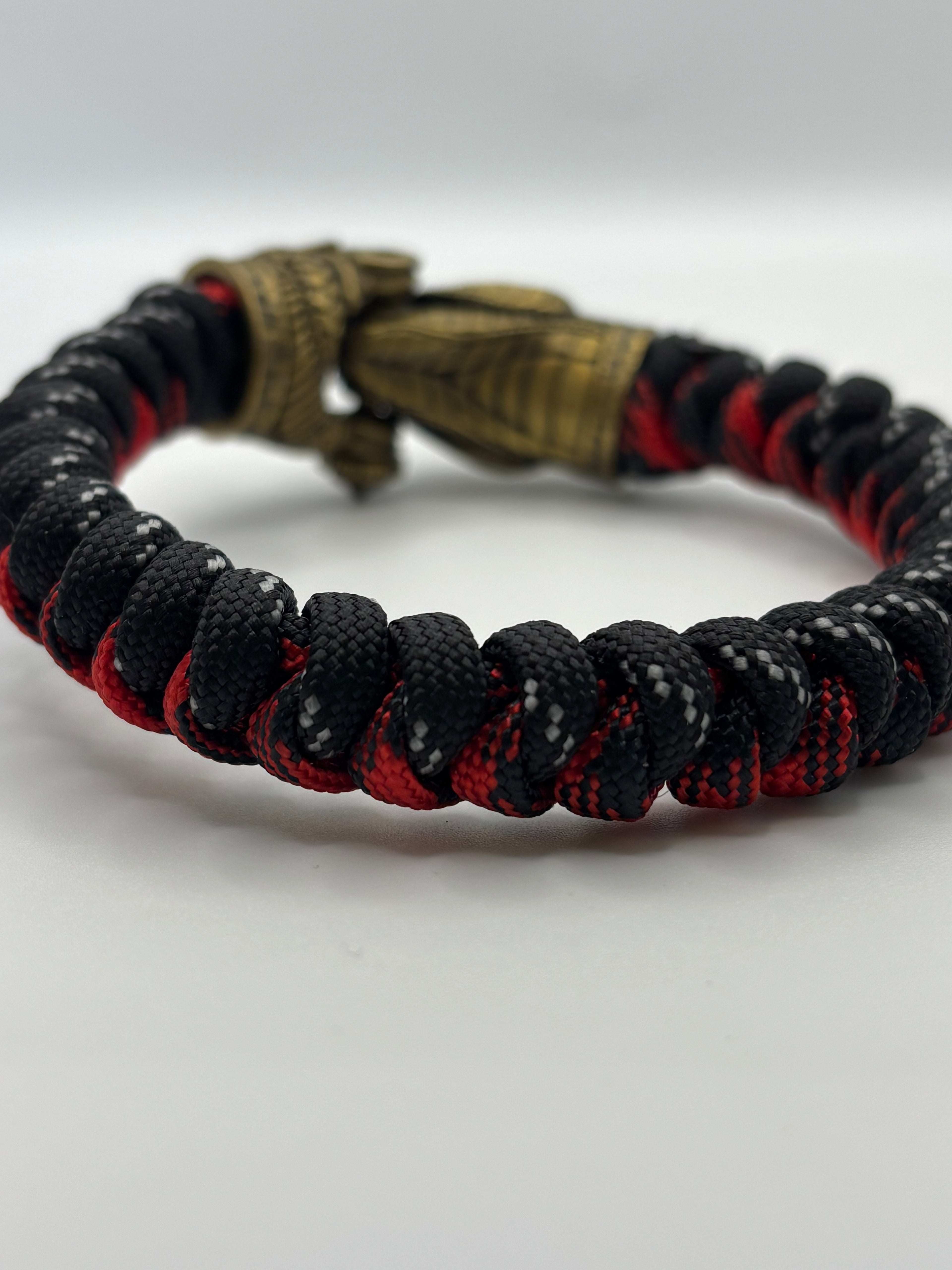 Snake Knot Bracelet with Gold Metal Snake Clasp