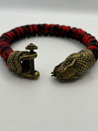 Snake Knot Bracelet with Gold Metal Snake Clasp