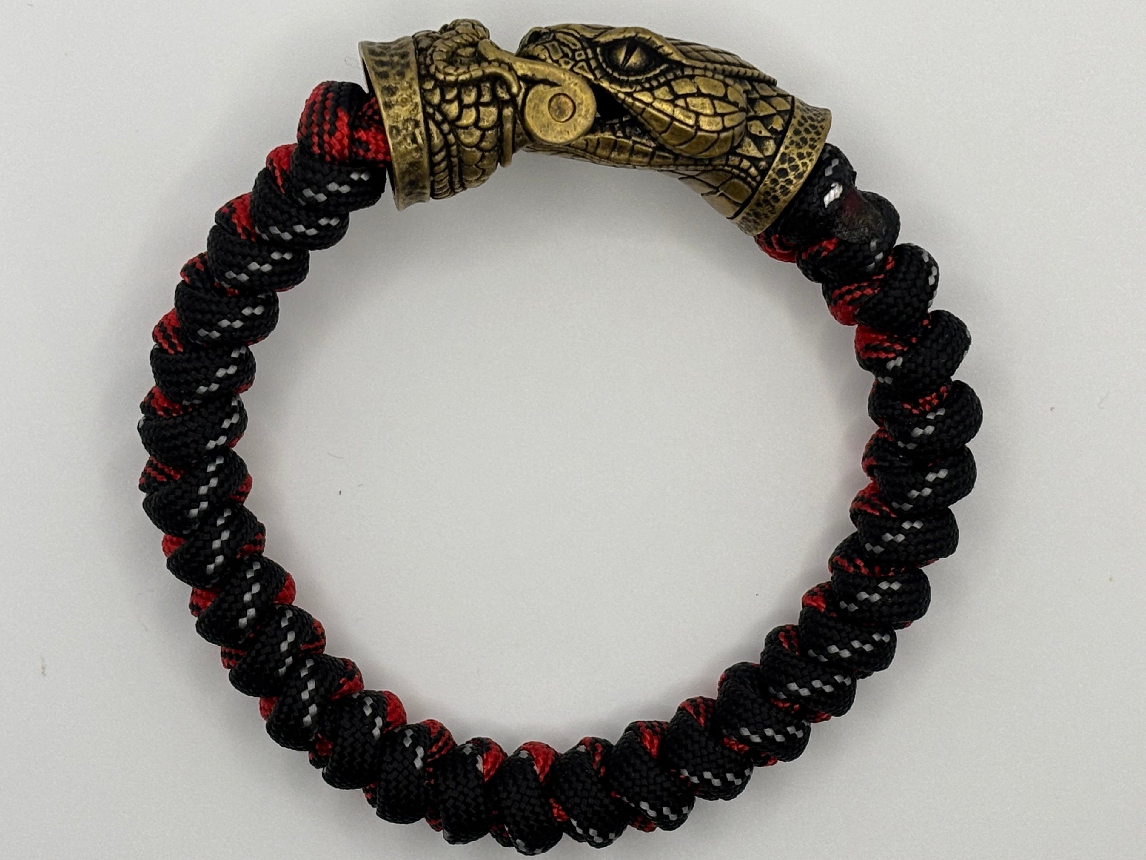 Snake Knot Bracelet with Gold Metal Snake Clasp