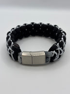 Cobra Weave Stitched Bracelet with Magnetic Clasp