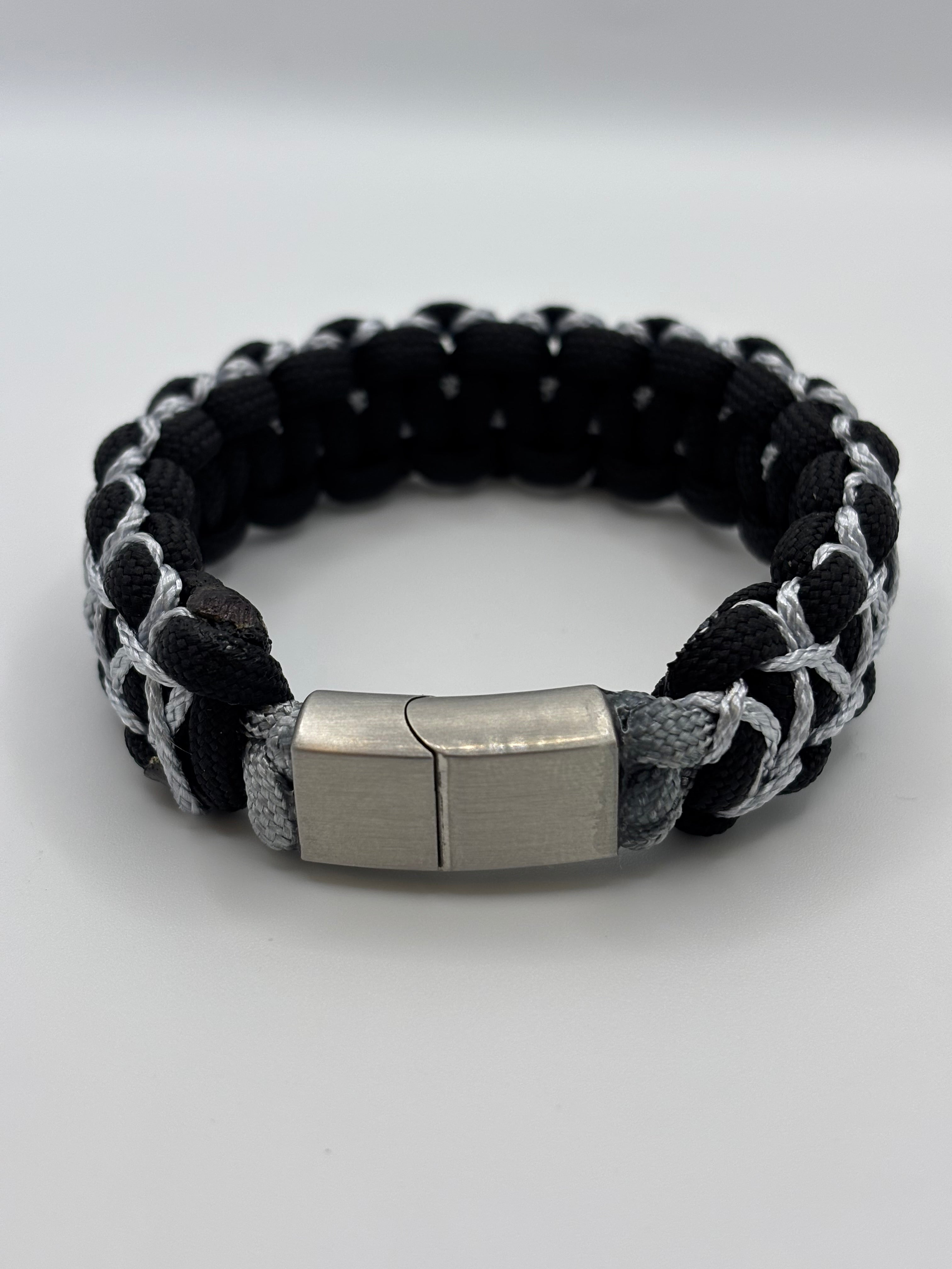 Cobra Weave Stitched Bracelet with Magnetic Clasp
