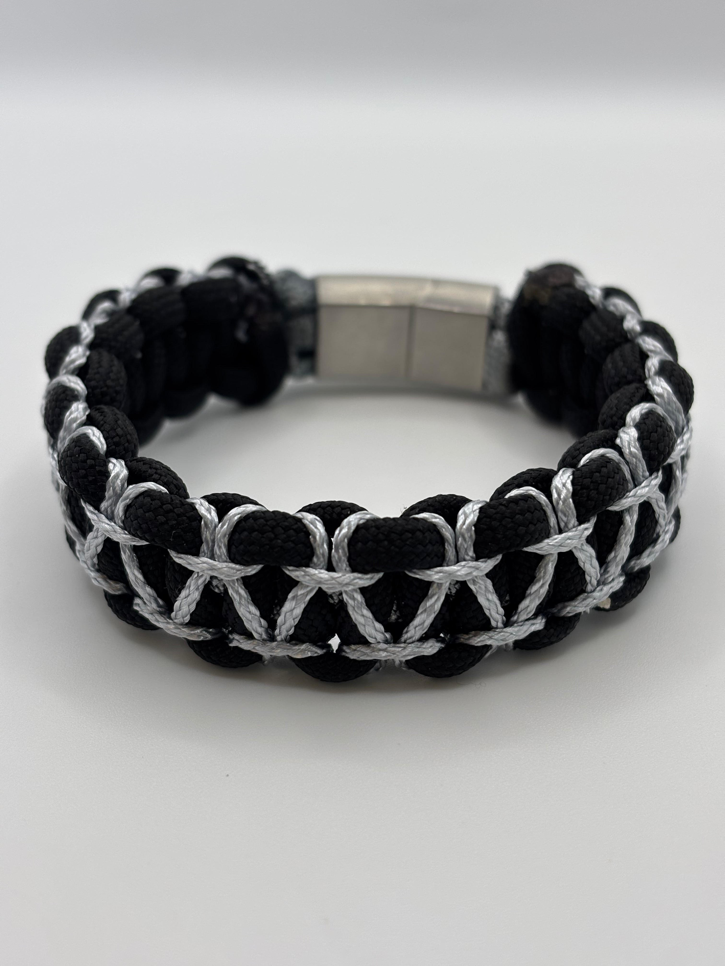 Cobra Weave Stitched Bracelet with Magnetic Clasp