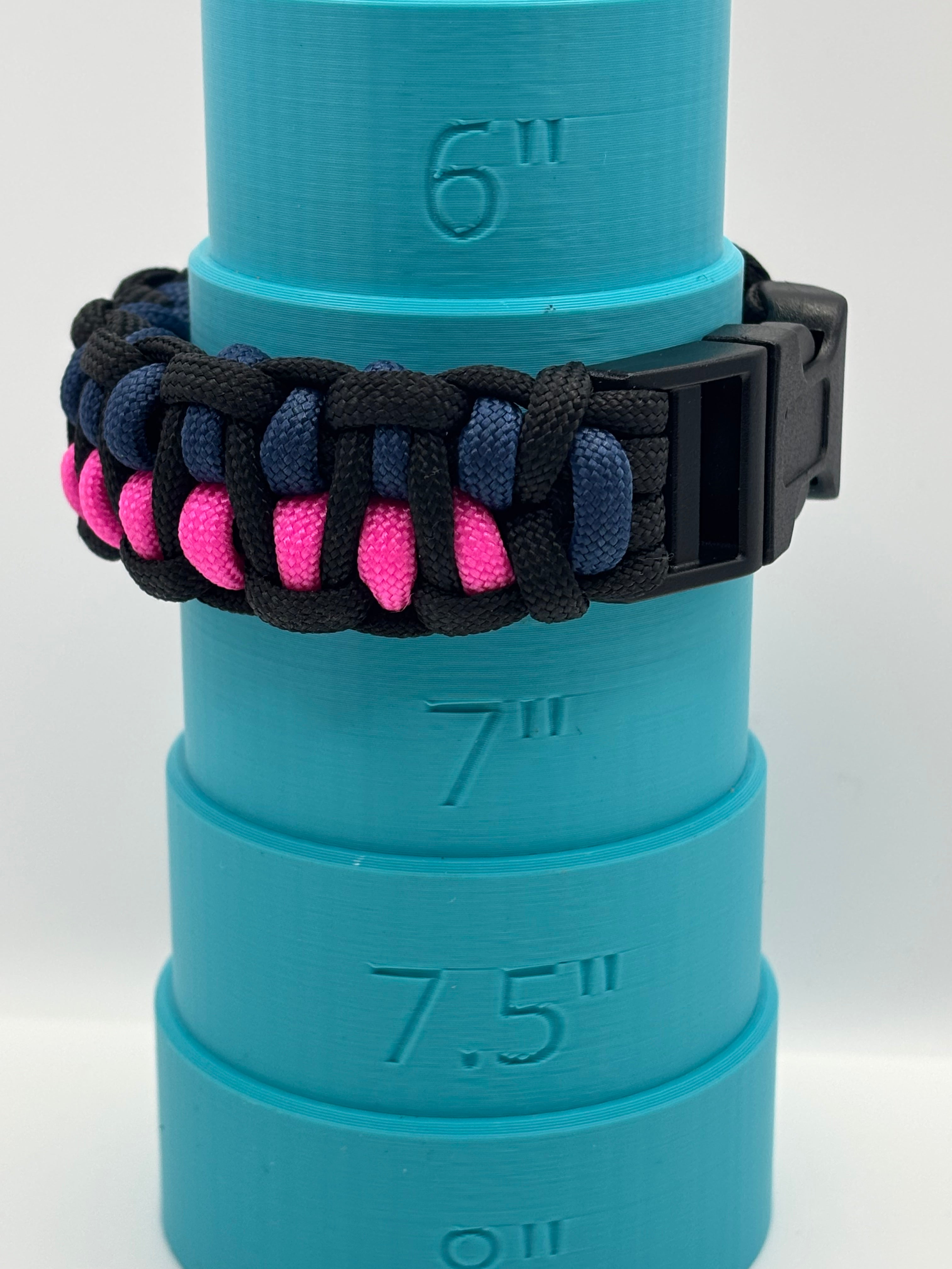 Side by Side Stitched Bracelet (Pink)