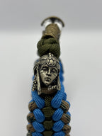 Handmade Sanctified Stitched Paracord Bracelet – Indian Bead & Metal Anchor Clasp