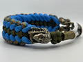 Handmade Sanctified Stitched Paracord Bracelet – Indian Bead & Metal Anchor Clasp