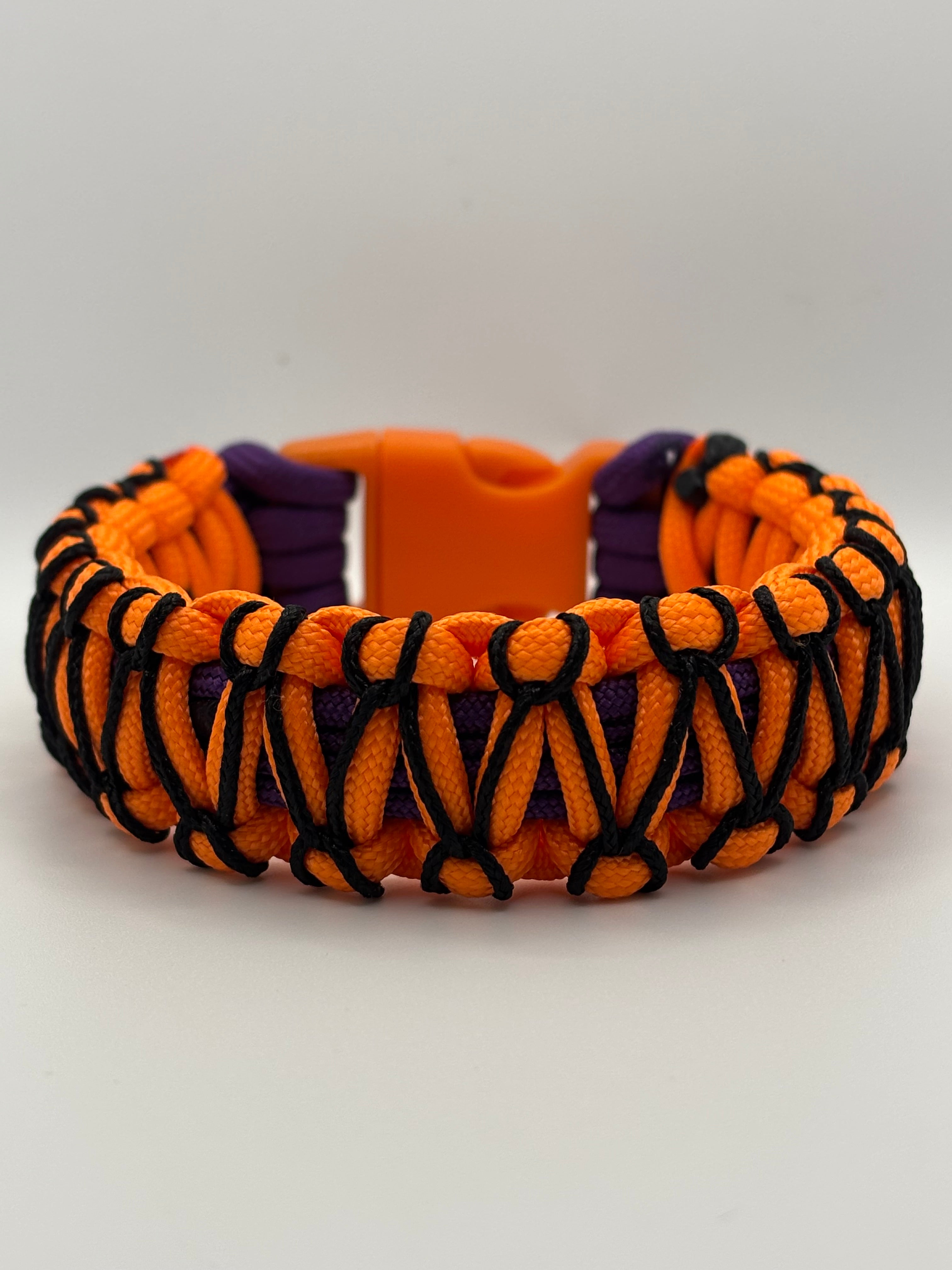 Handmade Glow-in-the-Dark Stitched Cobra Knot Paracord Bracelet