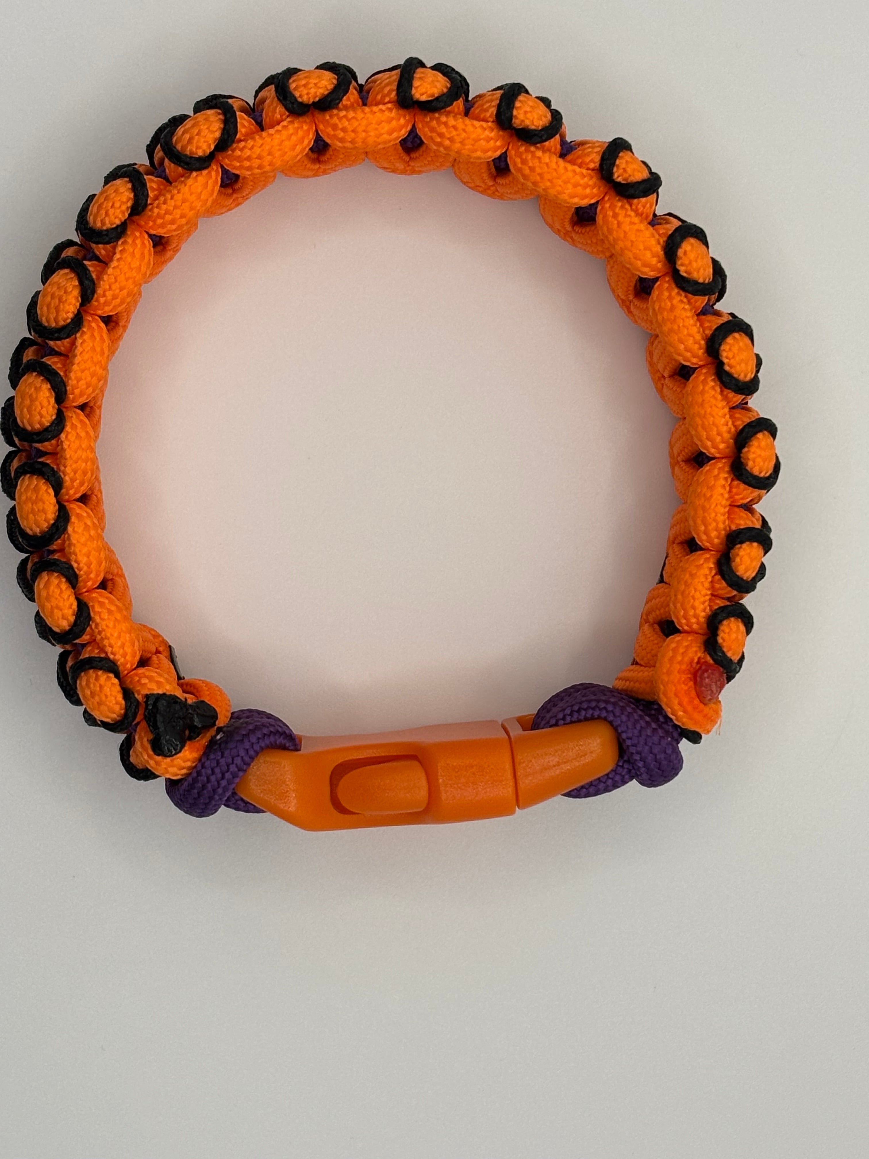Handmade Glow-in-the-Dark Stitched Cobra Knot Paracord Bracelet