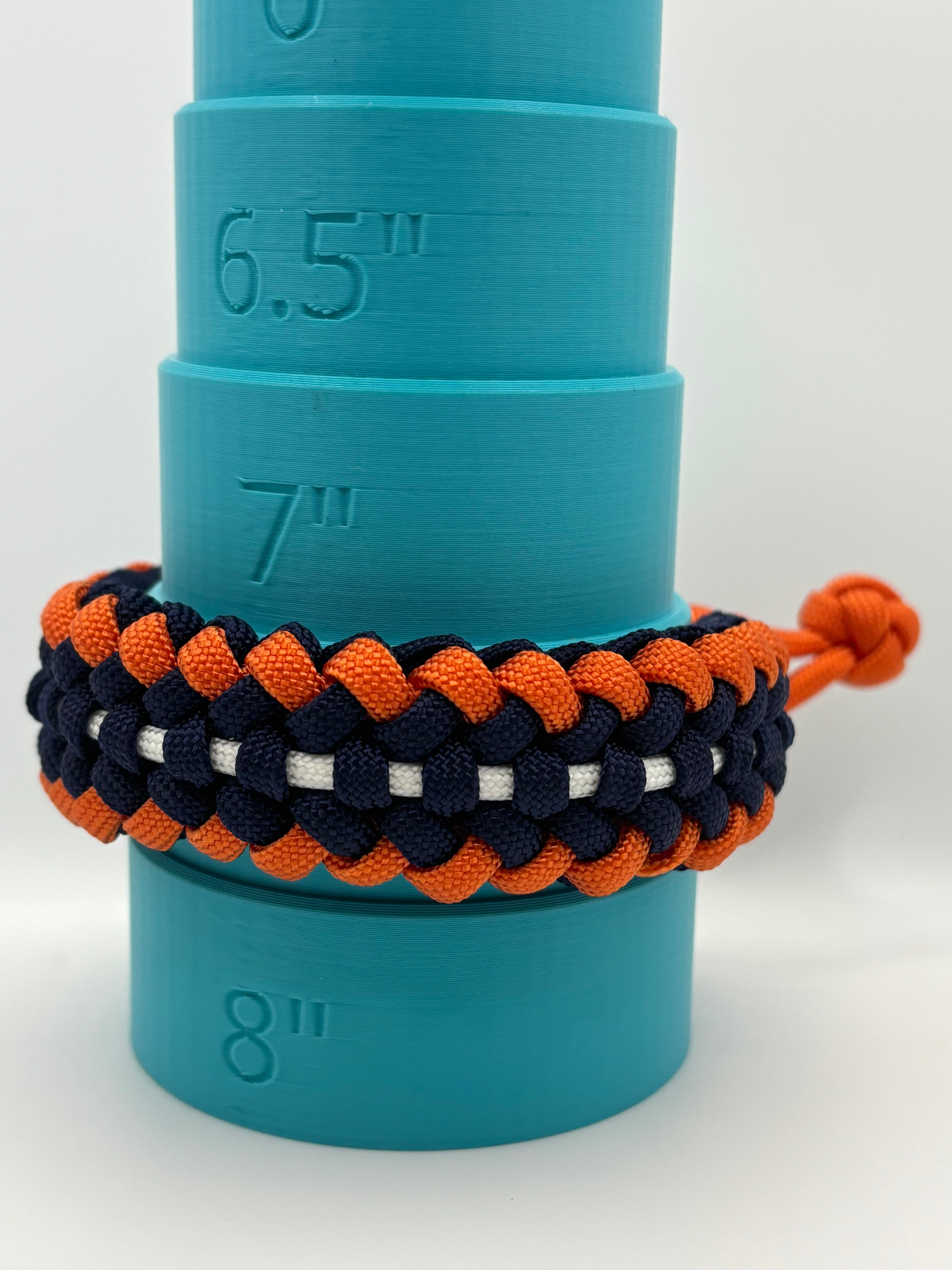 Handmade Sanctified Stitch Paracord Bracelet – Orange