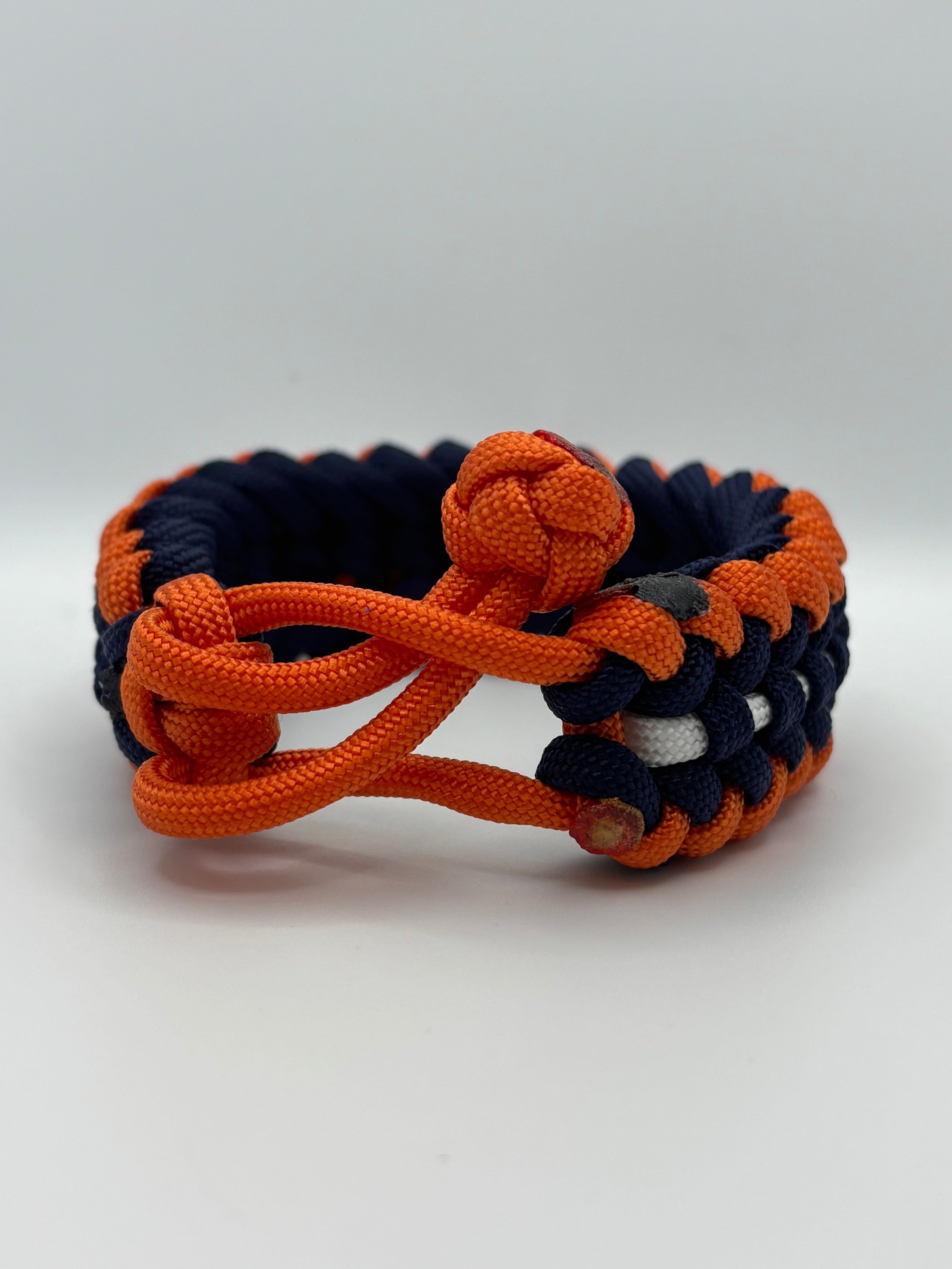 Handmade Sanctified Stitch Paracord Bracelet – Orange