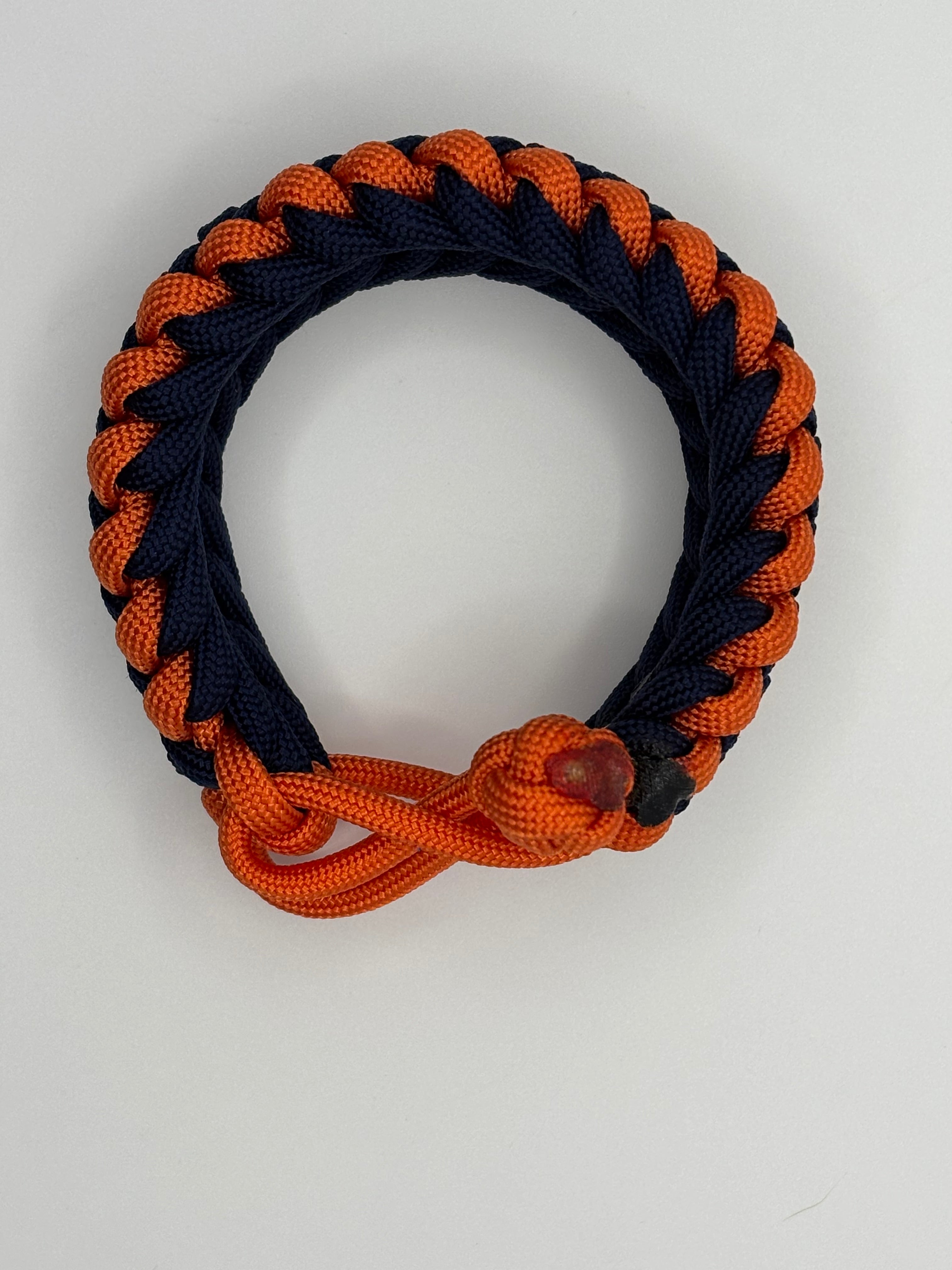 Handmade Sanctified Stitch Paracord Bracelet – Orange