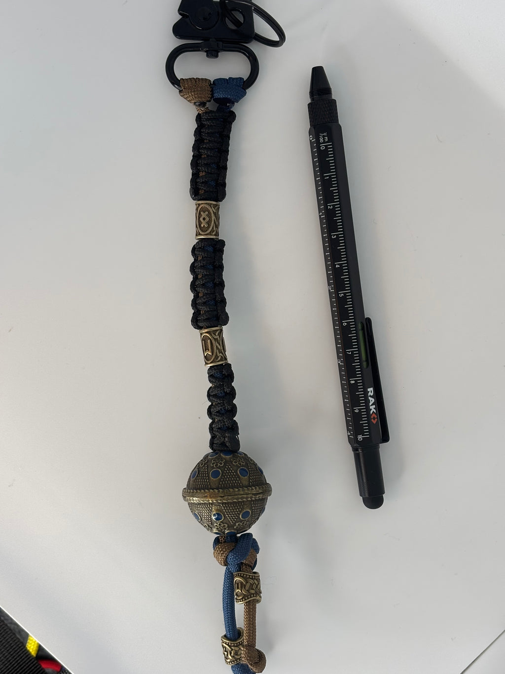 African Bead Paracord Keychain