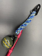 Grenade Round Braid Multi Blue & Gray Keychain