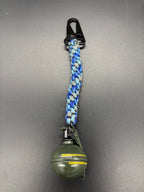 Grenade Round Braid Multi Blue & Gray Keychain