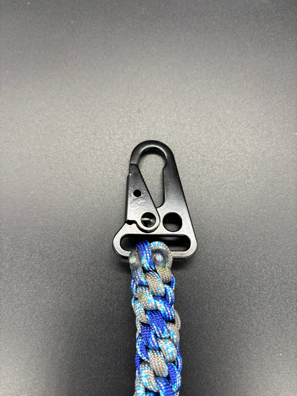 Grenade Round Braid Multi Blue & Gray Keychain