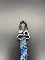 Grenade Round Braid Multi Blue & Gray Keychain