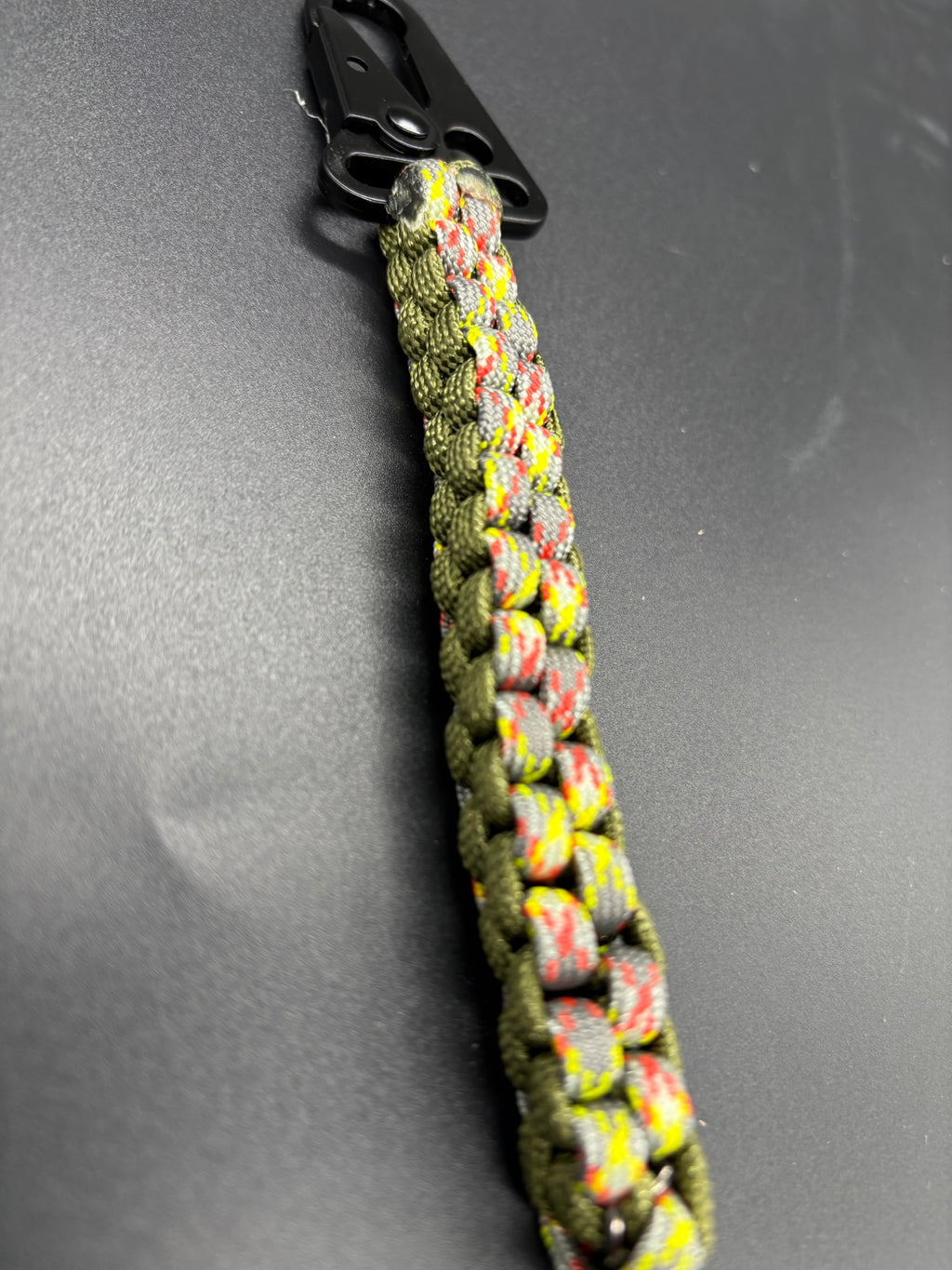Grenade Square Knot Multi-Color & OD Green Keychain