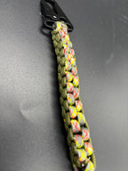 Grenade Square Knot Multi-Color & OD Green Keychain