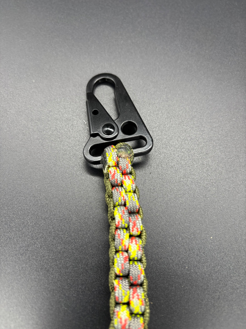 Grenade Square Knot Multi-Color & OD Green Keychain