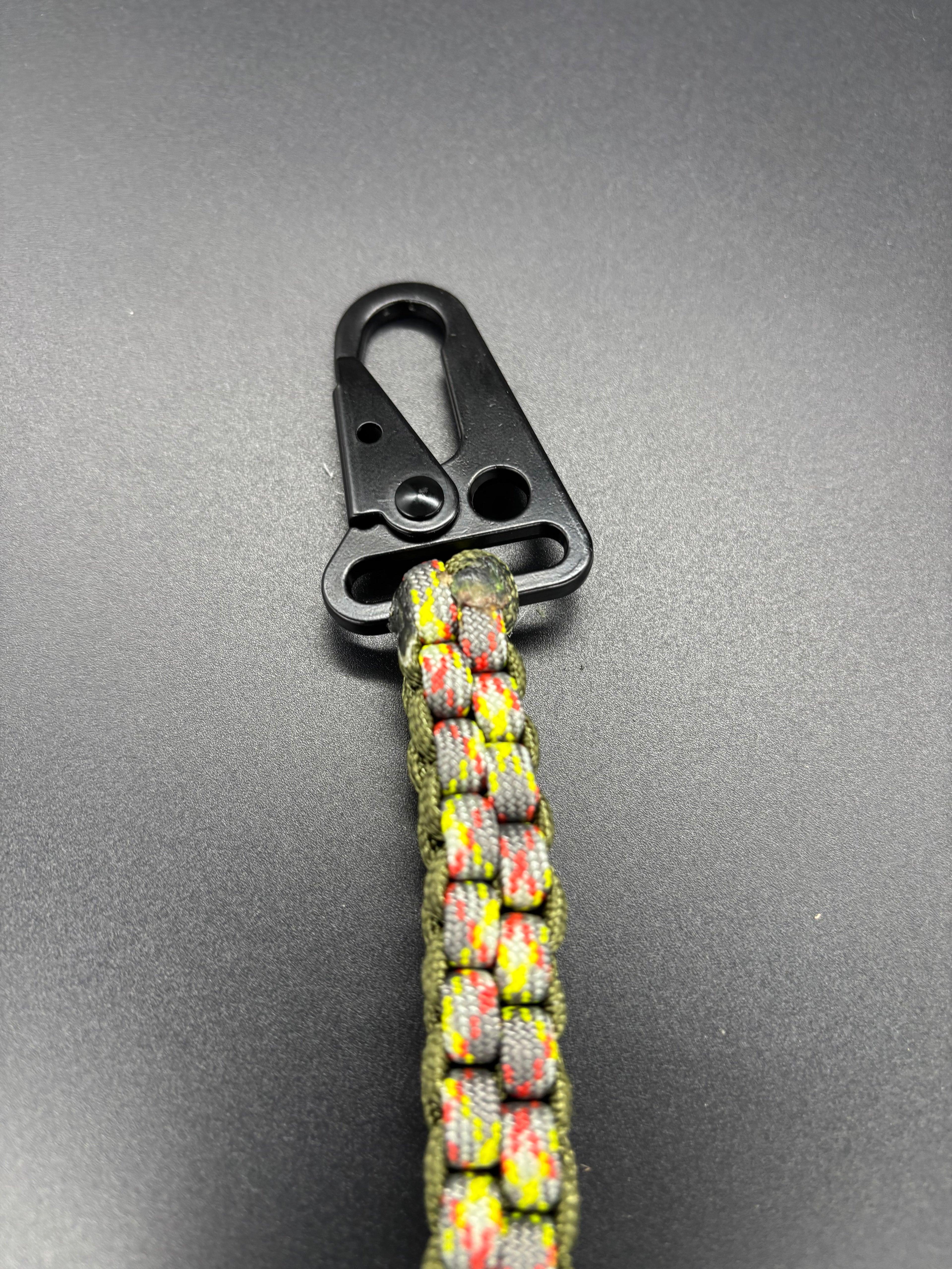 Grenade Square Knot Multi-Color & OD Green Keychain