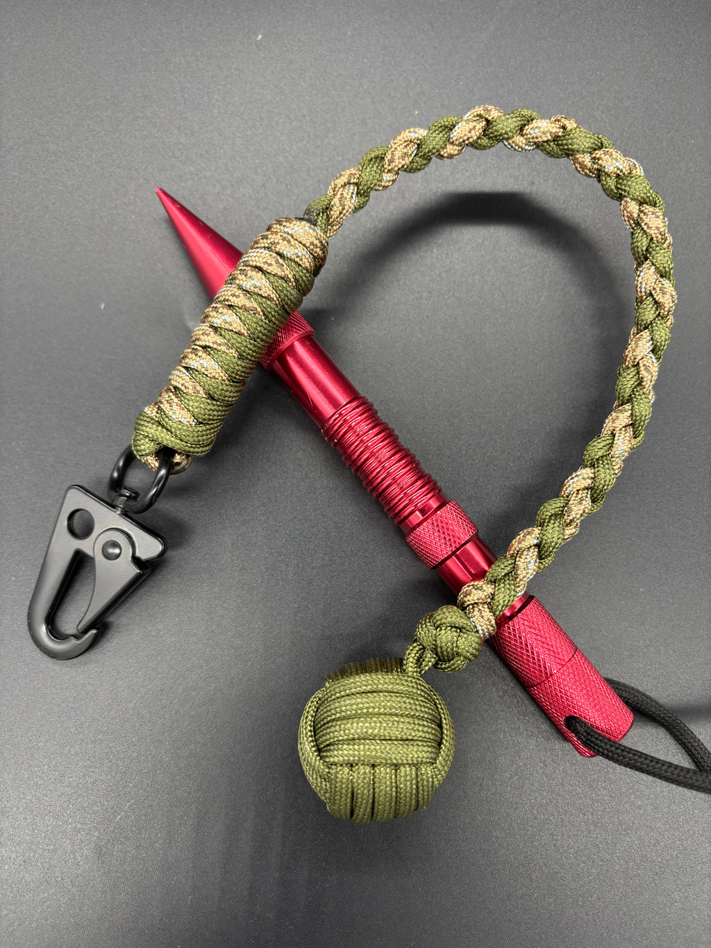Camo & OD Green Mini WIP Monkey Fist Keychain