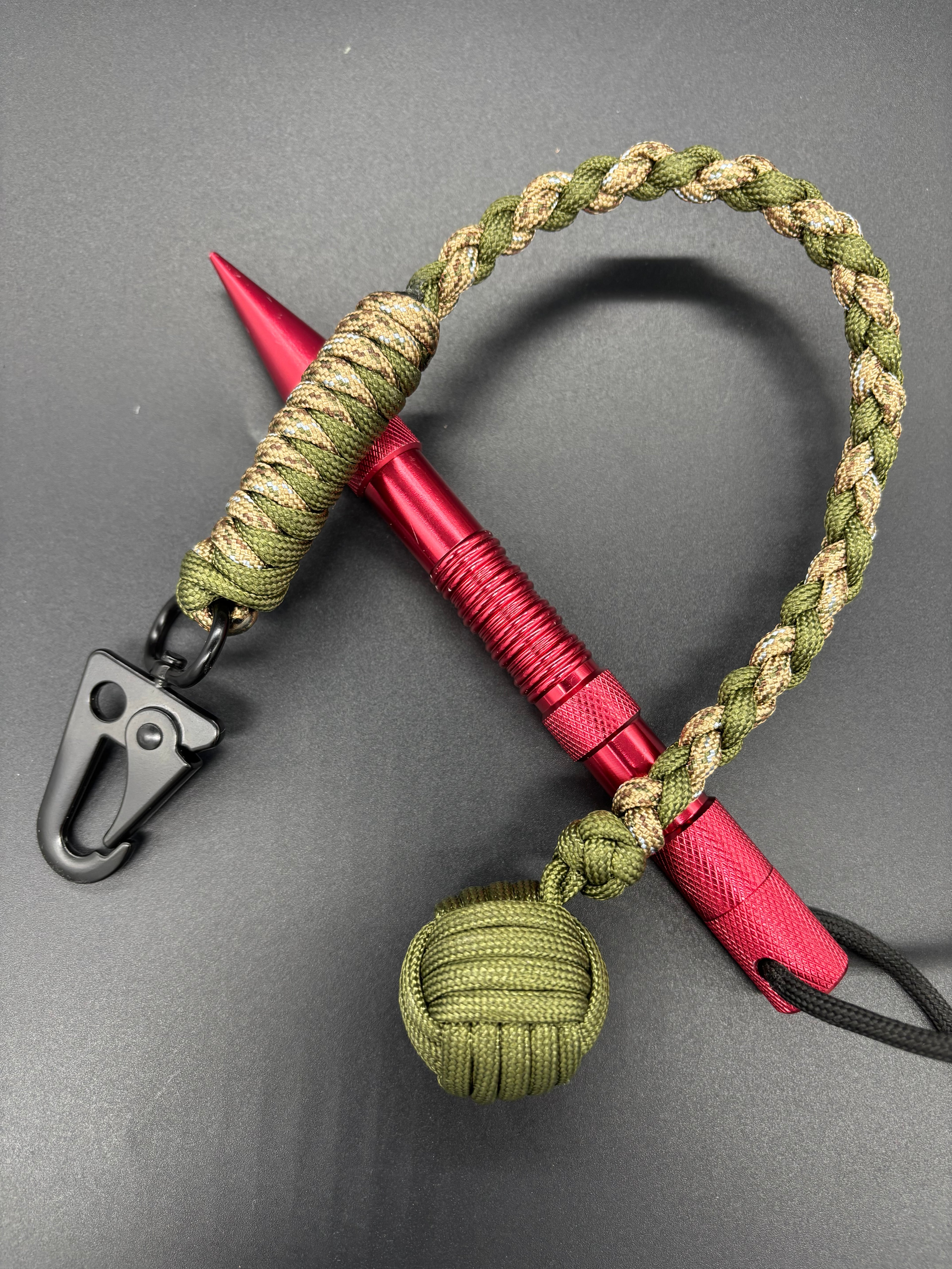 Camo & OD Green Mini WIP Monkey Fist Keychain