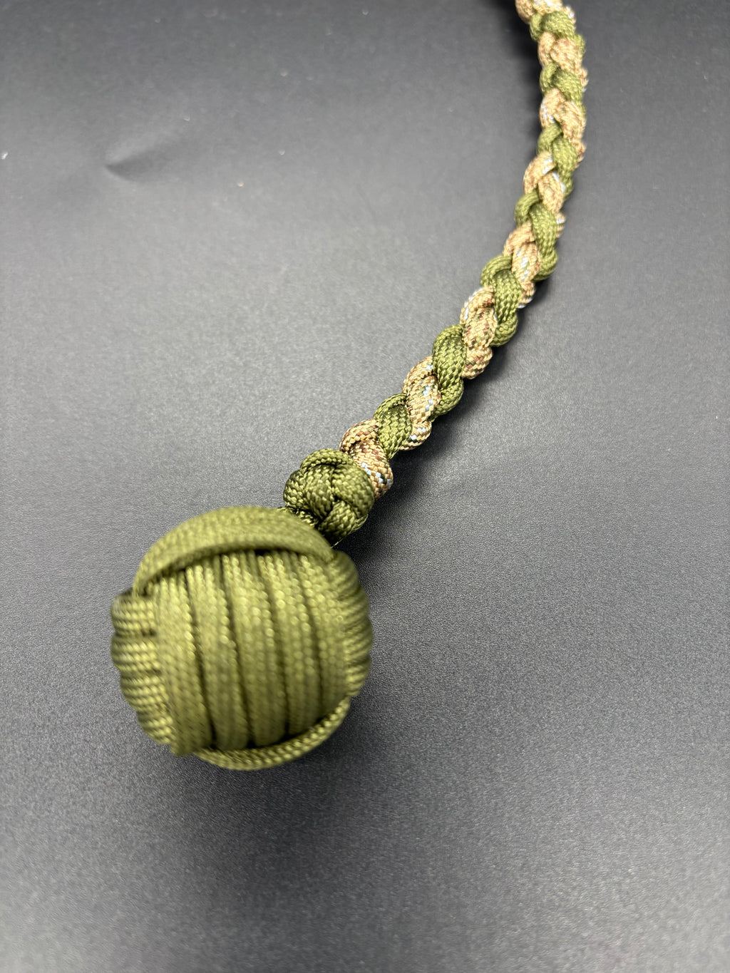 Camo & OD Green Mini WIP Monkey Fist Keychain