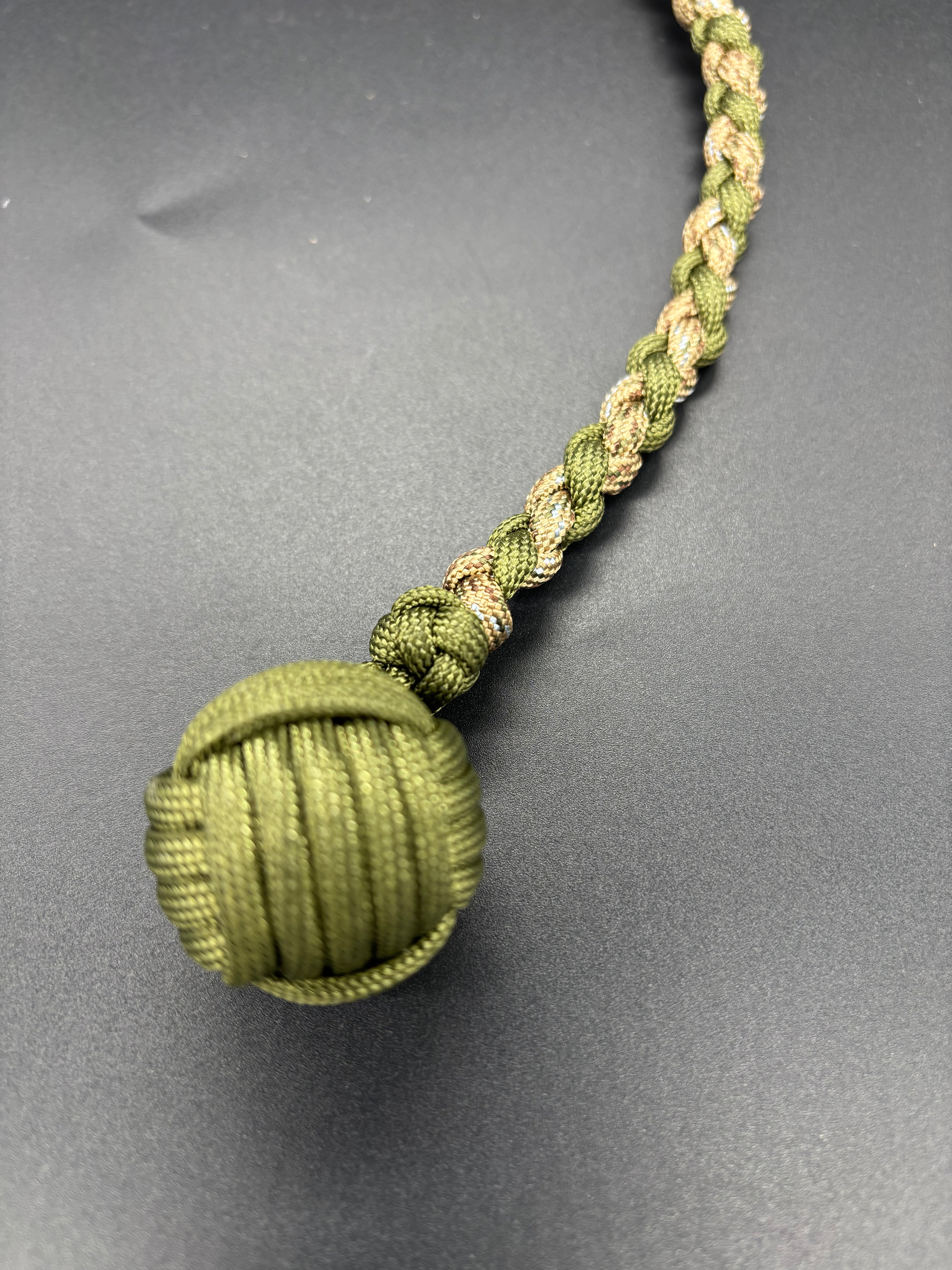 Camo & OD Green Mini WIP Monkey Fist Keychain