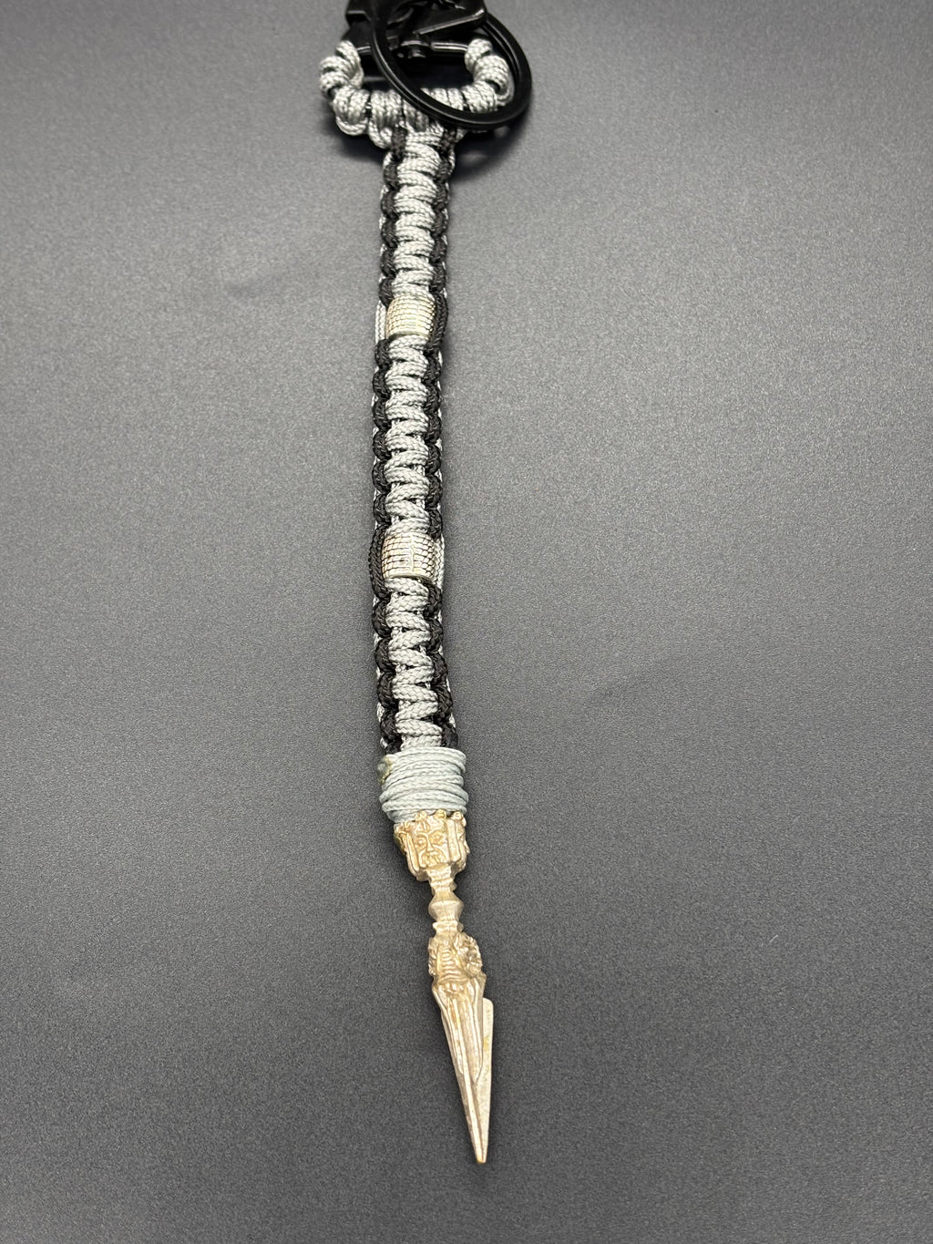African Spearhead Bead Keychain