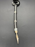 African Spearhead Bead Keychain