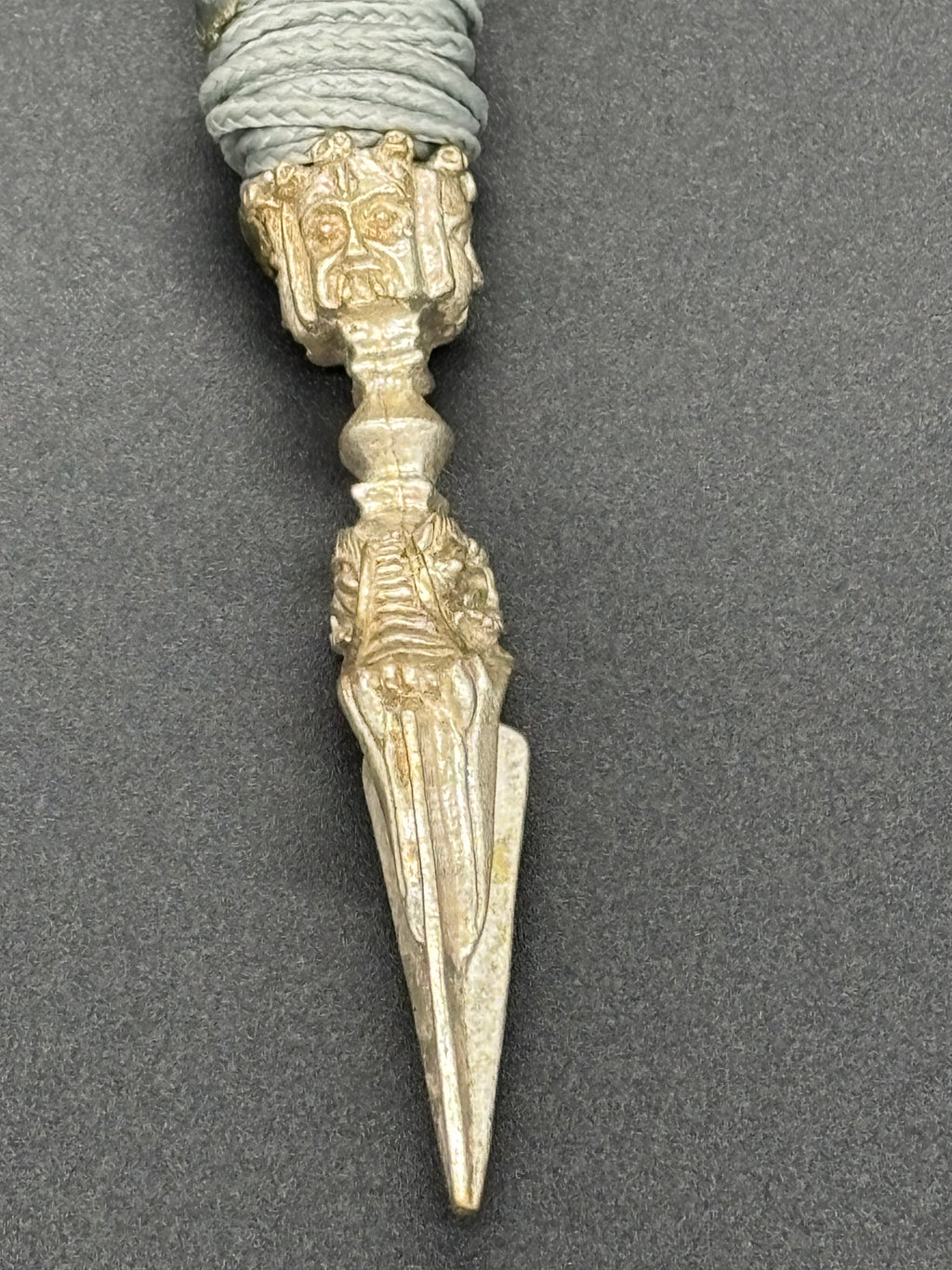 African Spearhead Bead Keychain
