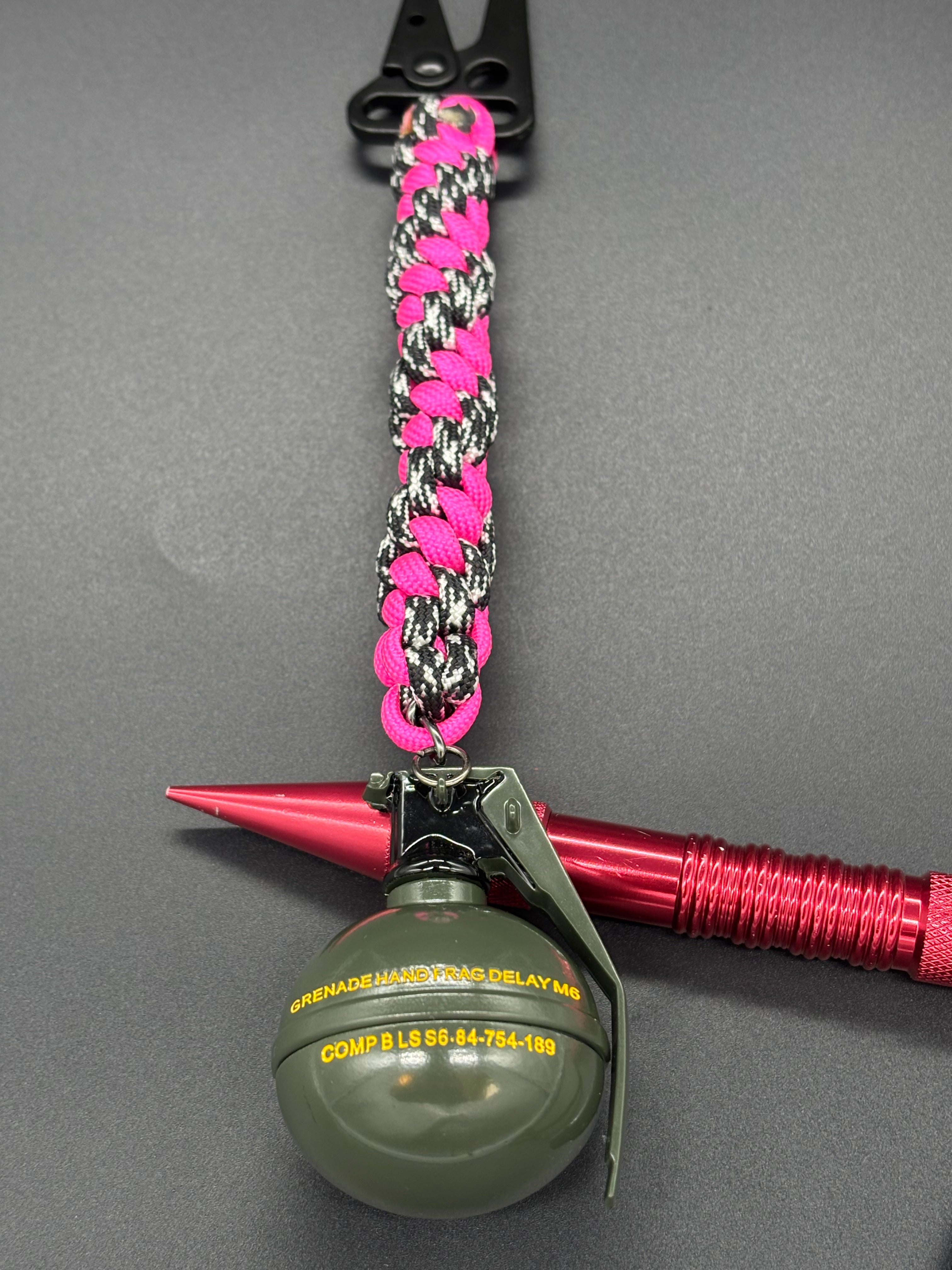 Monkey Fist Round Braid Multi Blue & Gray Keychain (Copy)