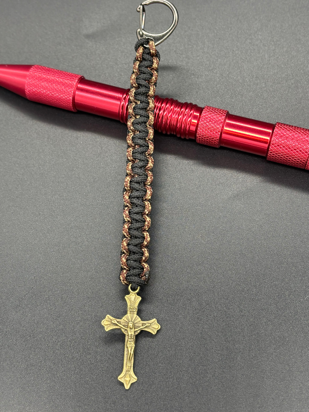 Cross Keychain with Small Lobster Clasp
