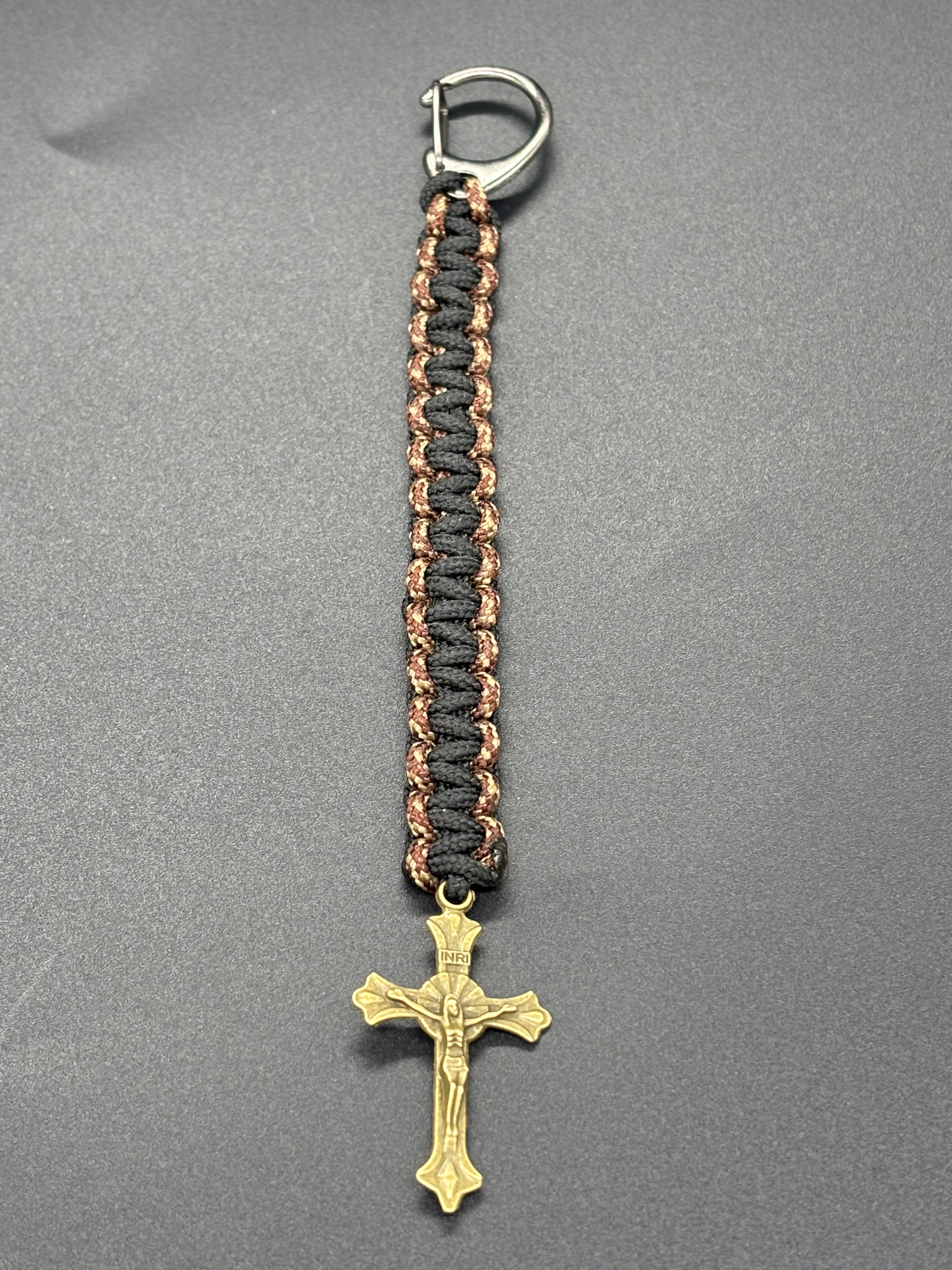 Cross Keychain with Small Lobster Clasp