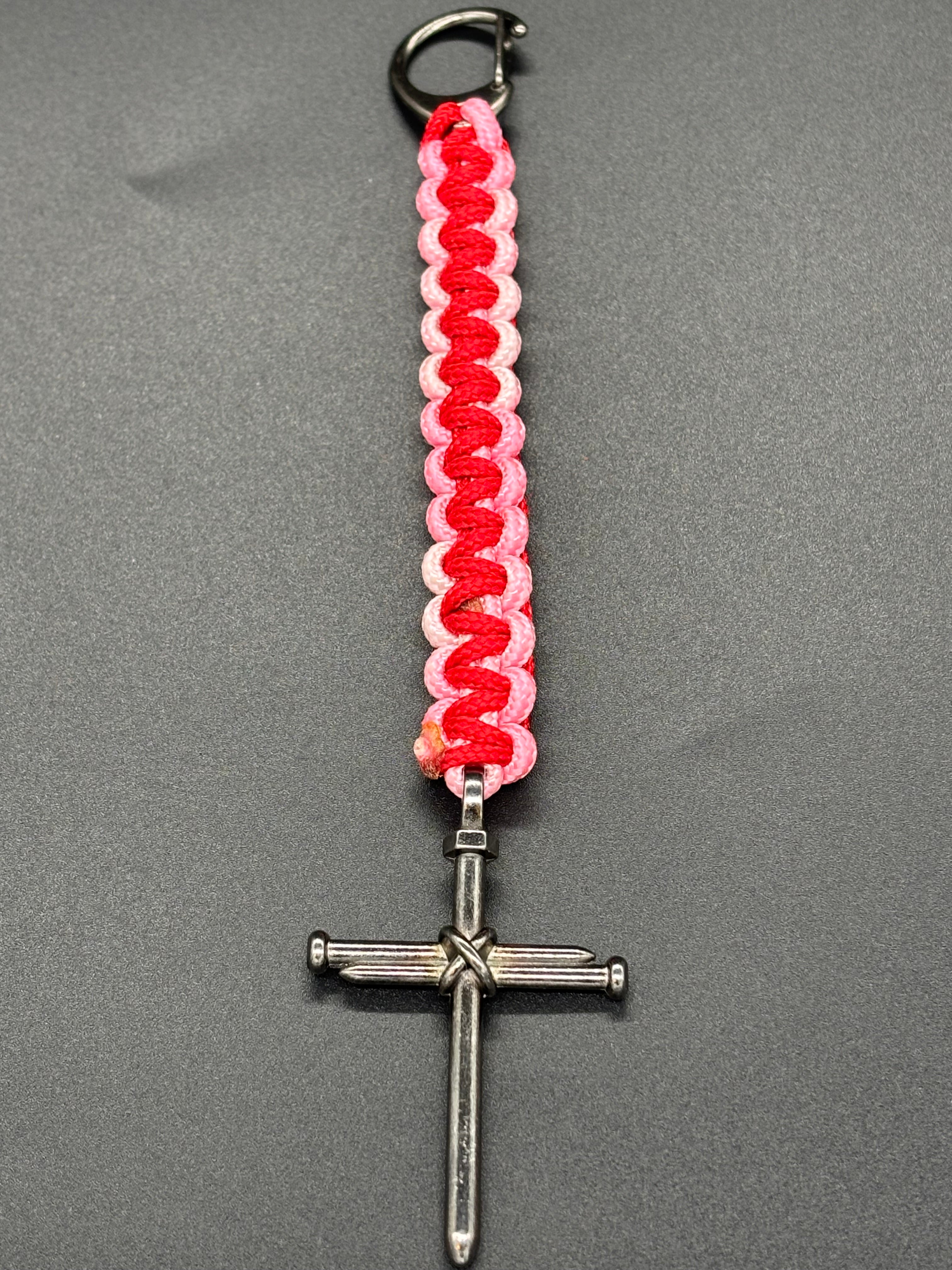 Cross Keychain with Small Lobster Clasp