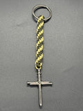 Circle Stitch Cross Keychain