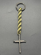Circle Stitch Cross Keychain