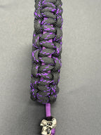 Cobra Adjustable Paracord Bracelet with Metal Skull Beads