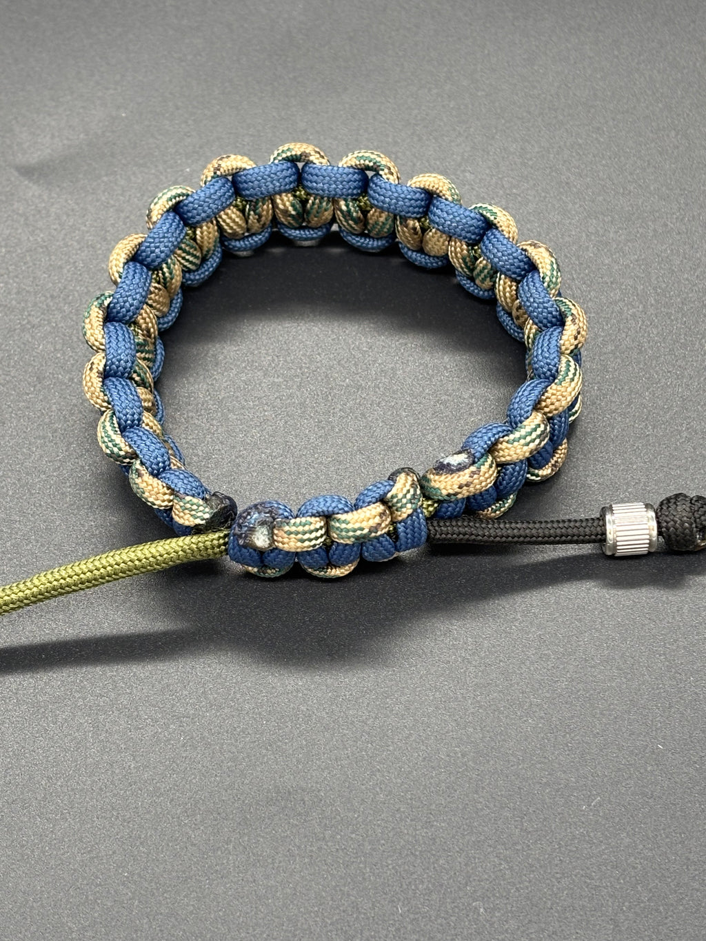 Cobra Adjustable Paracord Bracelet with Rune Beads