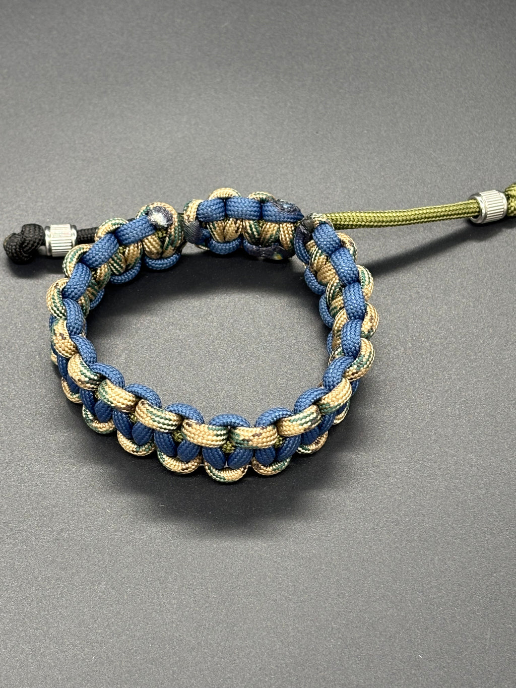Cobra Adjustable Paracord Bracelet with Rune Beads