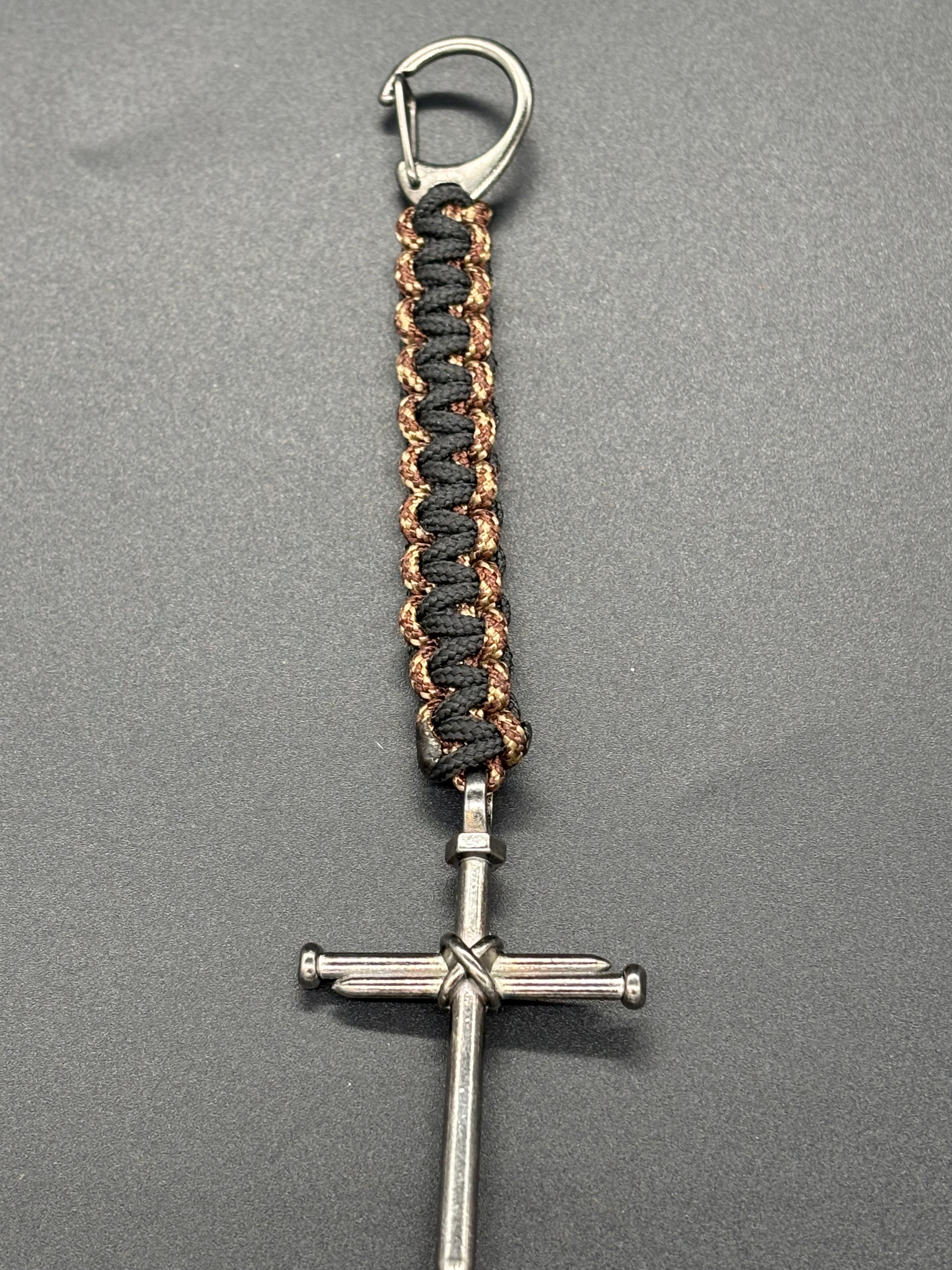 Cross Keychain with Small Lobster Clasp