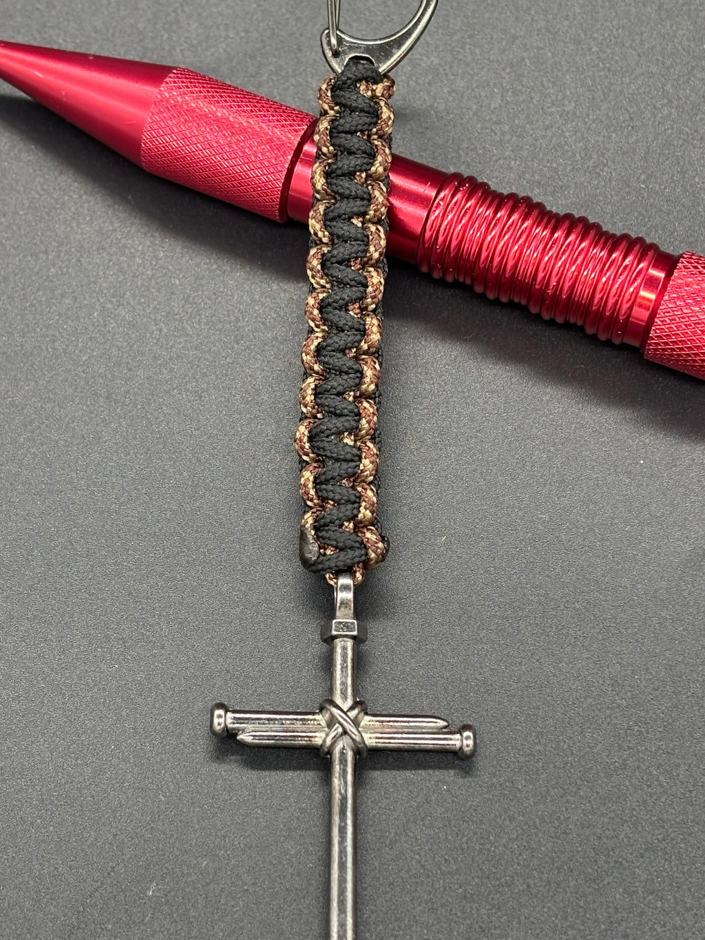 Cross Keychain with Small Lobster Clasp