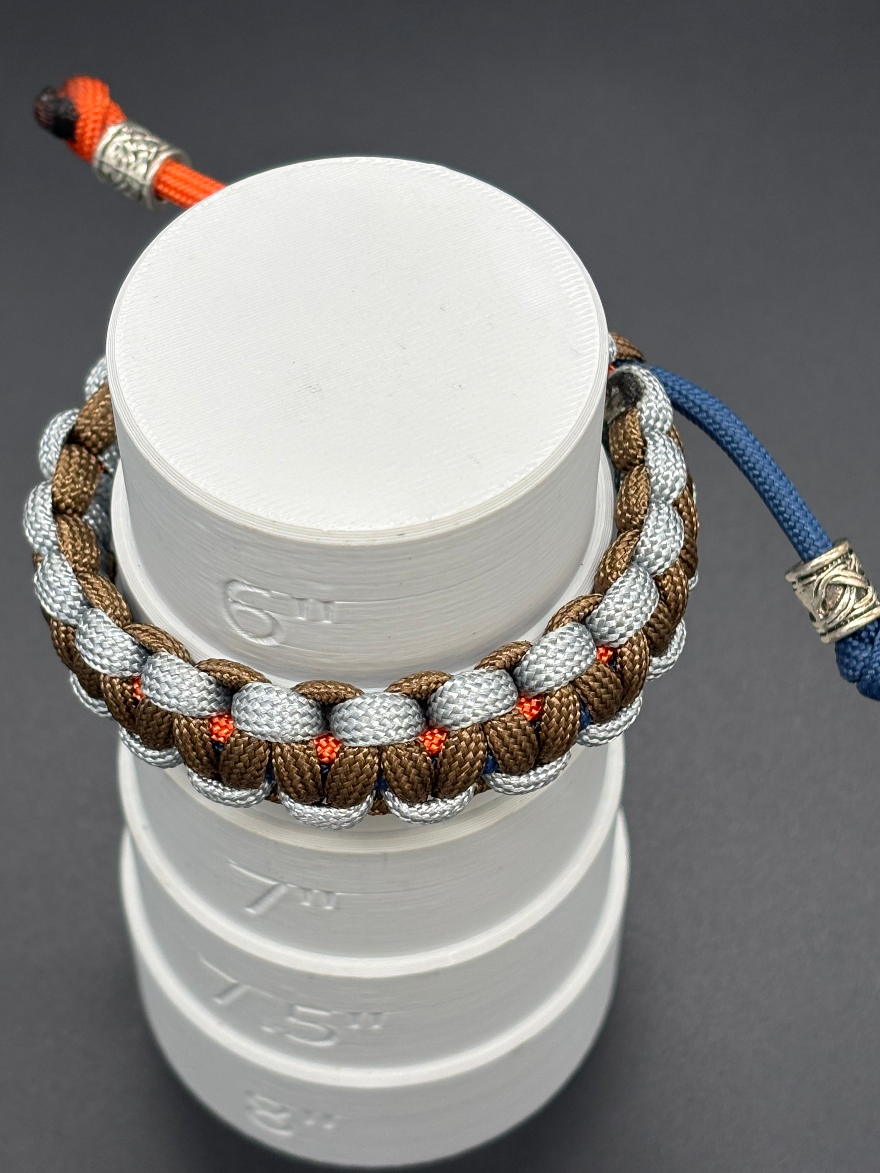 Cobra Adjustable Paracord Bracelet with Rune Beads