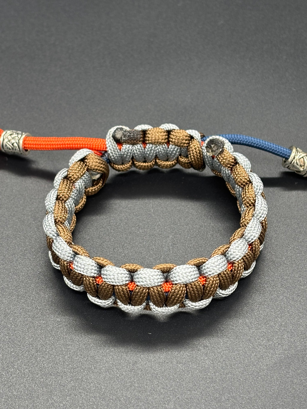 Cobra Adjustable Paracord Bracelet with Rune Beads