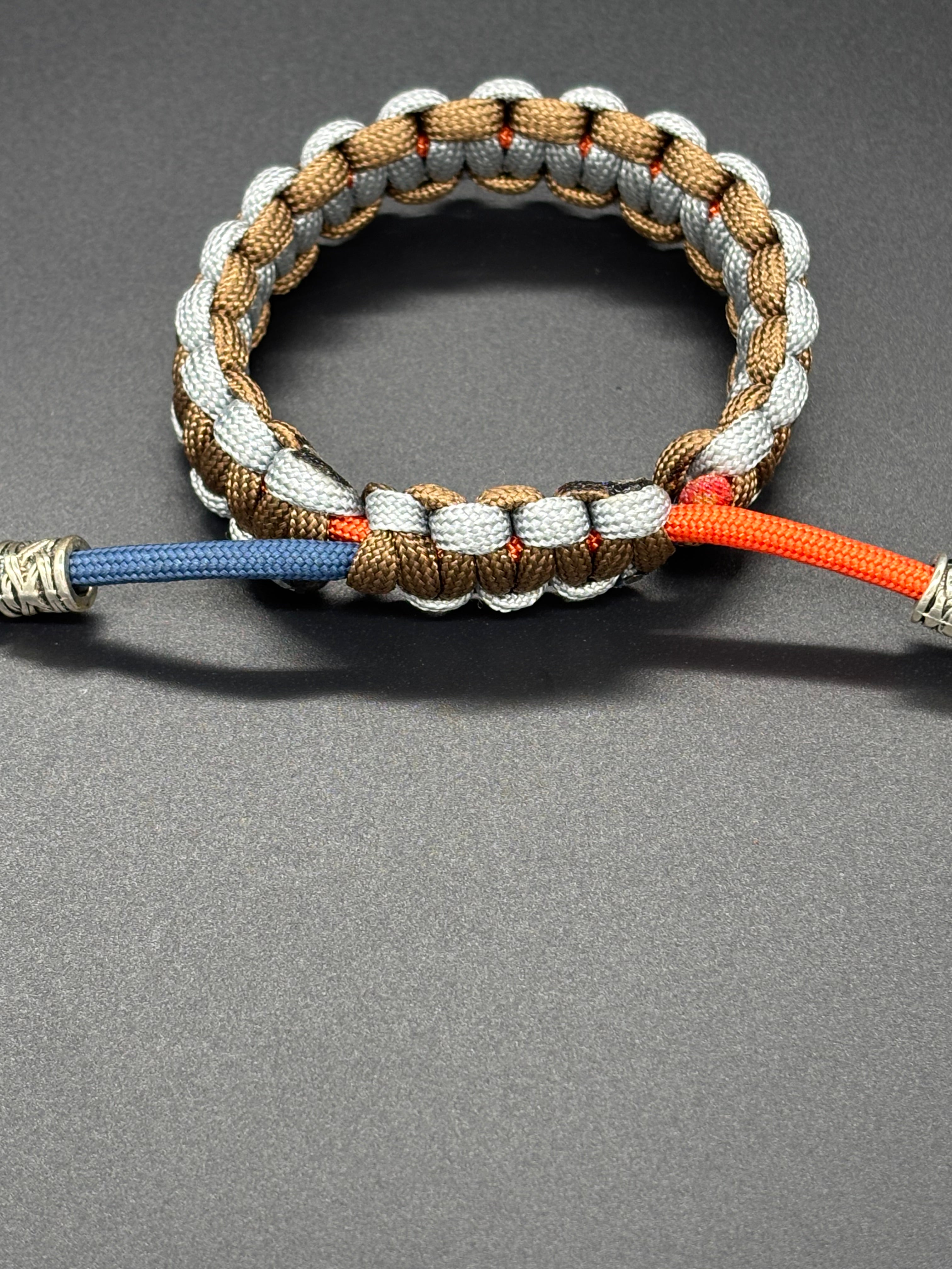Cobra Adjustable Paracord Bracelet with Rune Beads